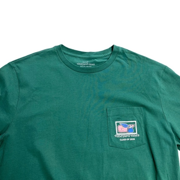 VINEYARD Vines Large Logo T-Shirt in Forest Green - Picture 3 of 6